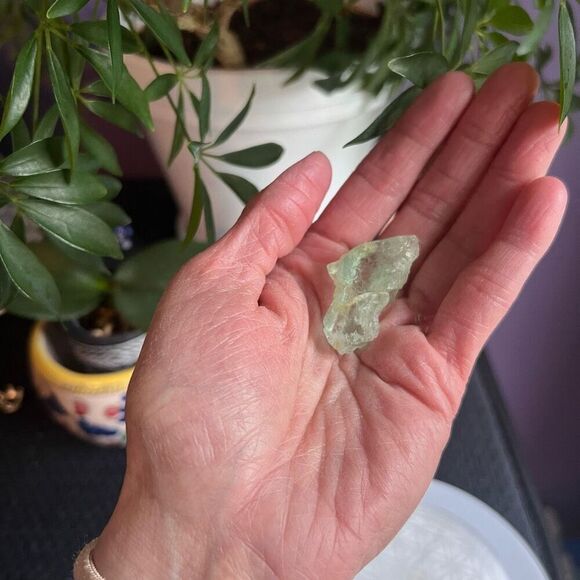 Green Fluorite Raw‎ Crystal Free Form - Picture 2 of 11